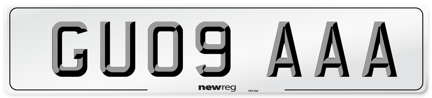 GU09 AAA Number Plate from New Reg